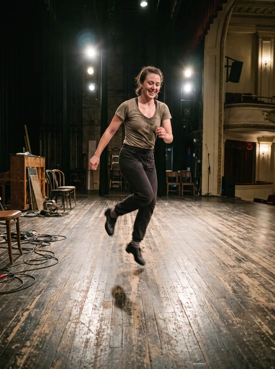 Tap dancer performing